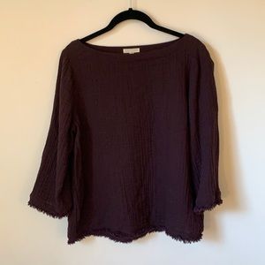 Eileen Fisher 3/4 sleeve top Petite M